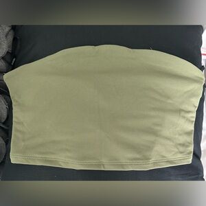 Forever 21 Olive Green Skirt/Bandeau Set